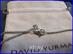 DAVlD YurmanSterling Silver Crossover Bar Pendant Necklace with Diamonds 16-17 DAVlD YurmanSterling Silver Crossover Bar Pendant Necklace with Diamonds 16-17