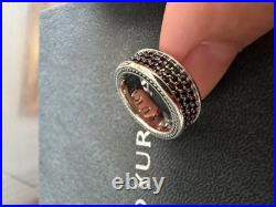 DAVlD/YurmanSterling black/8.5mm/Streamline Full-Diamond Band Ring Size US 7 DAVlD/YurmanSterling black/8.5mm/Streamline Full-Diamond Band Ring Size US 7