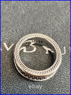 DAVlD/YurmanSterling black/8.5mm/Streamline Full-Diamond Band Ring Size US 7 DAVlD/YurmanSterling black/8.5mm/Streamline Full-Diamond Band Ring Size US 7