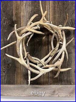 DEER ANTLER Christmas wreath 21 antler wreath home decor hunting cabin rustic