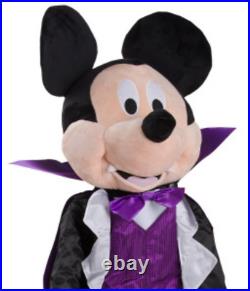 DISNEY Halloween Life Size 50in Animated Dracula Mickey Mouse Greeter With Adapter