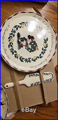 DISNEY Mickey Mouse Retired and Rare Twelve Days Of Christmas serving dishes