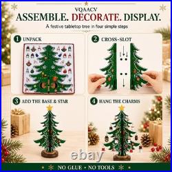 DIY Wooden Christmas Tree Ornament Set with Mini Hanging Charms DIY Wooden Christmas Tree Ornament Set with Mini Hanging Charms
