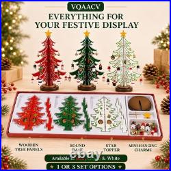 DIY Wooden Christmas Tree Ornament Set with Mini Hanging Charms DIY Wooden Christmas Tree Ornament Set with Mini Hanging Charms