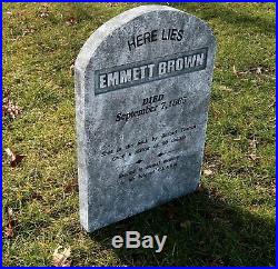 DOC Emmett Brown BACK TO THE FUTURE 3 Tombstone Halloween Judith Myers