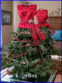 DRESS FORM MANNEQUIN ARTIFICIAL CHRISTMAS TREE With lights 20 inches New