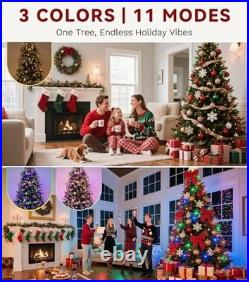 DWVO 6ft Pre-lit Christmas Tree, Pre-Decorated Artificial Christmas Trees for Ho