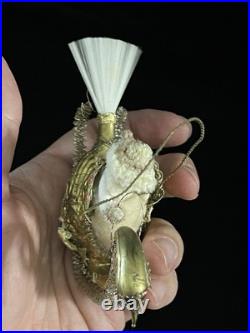 D. Blumchen Victorian Faced Girl on Swan Handmade Amazing