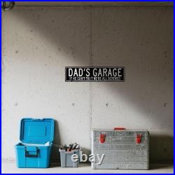 Dad's Garage Sign, Funny Metal Garage Wall Decor, Rustic Workshop Gift for Dad Dad's Garage Sign, Funny Metal Garage Wall Decor, Rustic Workshop Gift for Dad