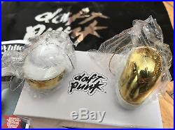 Daft Punk Official White & Gold Robot Helmet Ornament Set (Ltd. Ed. SOLD OUT)