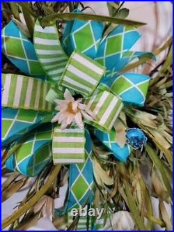 Daisy & Wild Flower Wreath, White Daisy Grapevine Wreath Spring Farmhouse Floral