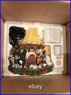 Danbury Mint A Cozy Christmas Eve Shih Tzu Tested Working W Styrofoam & Box