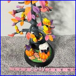 Danbury Mint Porcelain Snoopy's Trick Or Treat Tree Halloween Retired RARE