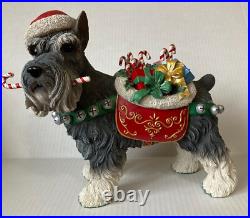 Danbury Mint Schnauzer Large Christmas Dog Holiday Decor Collectible Retired