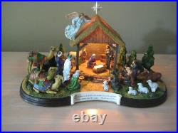 Danbury Mint The Nativity Light Up Nativity Scene NEW (opened box)
