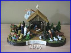 Danbury Mint The Nativity Light Up Nativity Scene NEW (opened box)