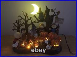 Danbury Mint Welcome Great Pumpkin Peanuts Gang Lighted Tested Working