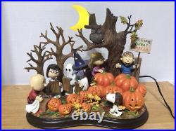 Danbury Mint Welcome Great Pumpkin Peanuts Gang Lighted Tested Working
