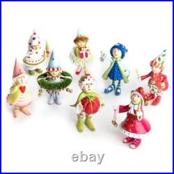 Dash Away Elves Mini Ornament Set/8 by Patience Brewster