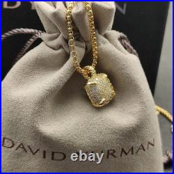 DavldYurman14mm 18KGold/Pave Diamond Pendant Necklace