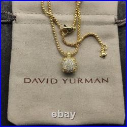 DavldYurman14mm 18KGold/Pave Diamond Pendant Necklace DavldYurman14mm 18KGold/Pave Diamond Pendant Necklace
