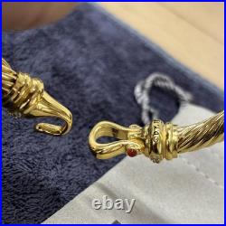Davld Yurman18K/Gold Diamond Cable Hook Bracelet