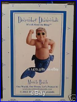 December Diamonds MUSCLE BEACH Merman Ornament ©2012, New Collectible Gift Box