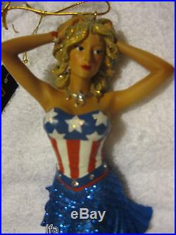 December Diamonds Mermaid STAR ornament stripe July 4 4th flag patriot -