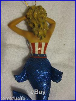 December Diamonds Mermaid STAR ornament stripe July 4 4th flag patriot -