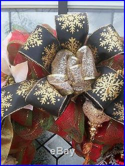 Deco mesh Christmas wreath large super fluffed