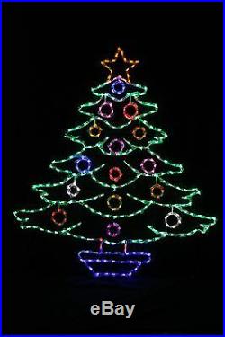 Decorated Christmas Tree LED metal wire frame outdoor yard lawn display