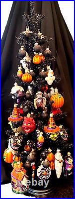 Decorated Halloween Tree/Old World Christmas-Halloween Ornaments/Vintage/Rare