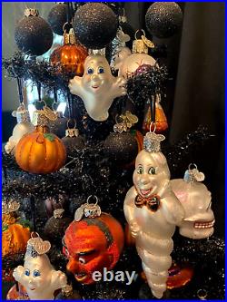 Decorated Halloween Tree/Old World Christmas-Halloween Ornaments/Vintage/Rare
