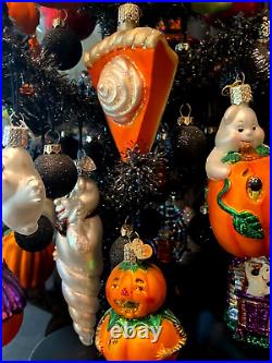 Decorated Halloween Tree/Old World Christmas-Halloween Ornaments/Vintage/Rare