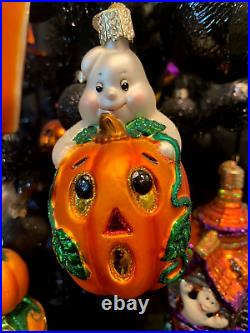 Decorated Halloween Tree/Old World Christmas-Halloween Ornaments/Vintage/Rare