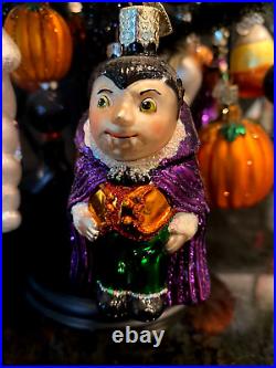 Decorated Halloween Tree/Old World Christmas-Halloween Ornaments/Vintage/Rare