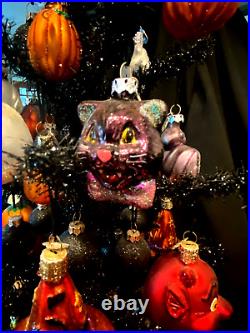 Decorated Halloween Tree/Old World Christmas-Halloween Ornaments/Vintage/Rare
