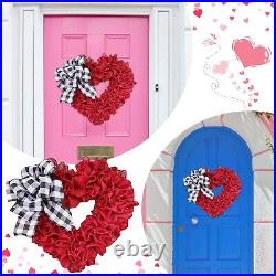 Decorative Fabric In Front Of The Door Valentine’s Day Wreath Heart Wall