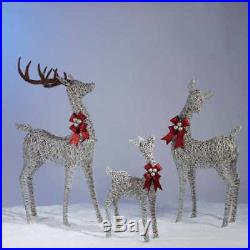 Deer Family Set of Three 3 Reindeer Christmas Indoor Outdoor 650 LED Lights Xmas