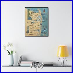 Delaware Beaches Gallery Canvas Wraps, Vertical Frame in 2 colors