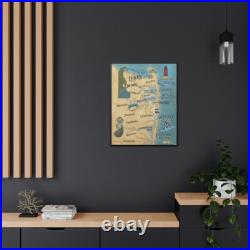 Delaware Beaches Gallery Canvas Wraps, Vertical Frame in 2 colors