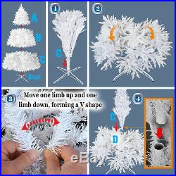 Deluxe Artificial Pre-lit White Christmas 7.5ft Tree 750 Lights 2514 Branch Tips