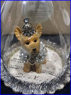 Demdaco A Gilded Life YORKIE Cloche Ornament Lot Of 2