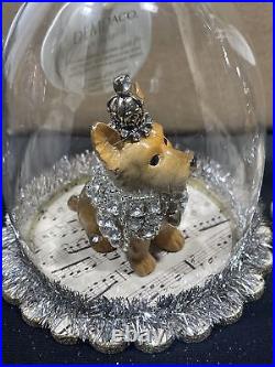 Demdaco A Gilded Life YORKIE Cloche Ornament Lot Of 2