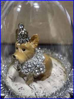 Demdaco A Gilded Life YORKIE Cloche Ornament Lot Of 2