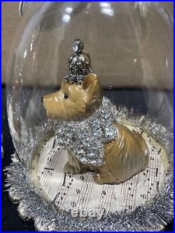 Demdaco A Gilded Life YORKIE Cloche Ornament Lot Of 2