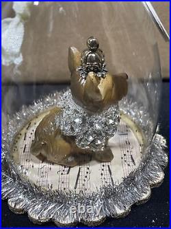 Demdaco A Gilded Life YORKIE Cloche Ornament Lot Of 2