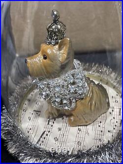 Demdaco A Gilded Life YORKIE Cloche Ornament Lot Of 2