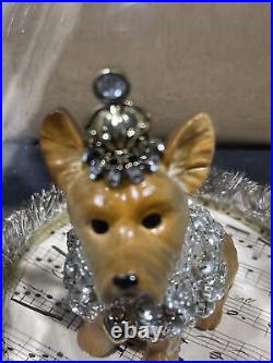 Demdaco A Gilded Life YORKIE Cloche Ornament Lot Of 2