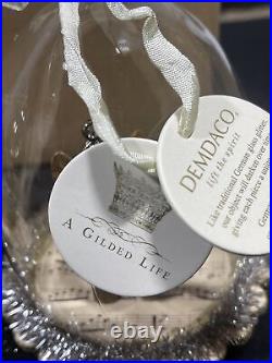 Demdaco A Gilded Life YORKIE Cloche Ornament Lot Of 2